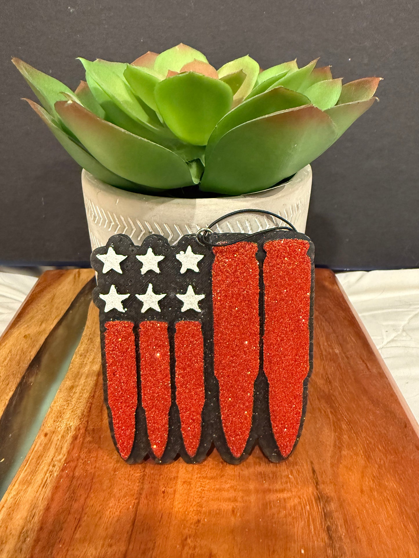 Flag with casings