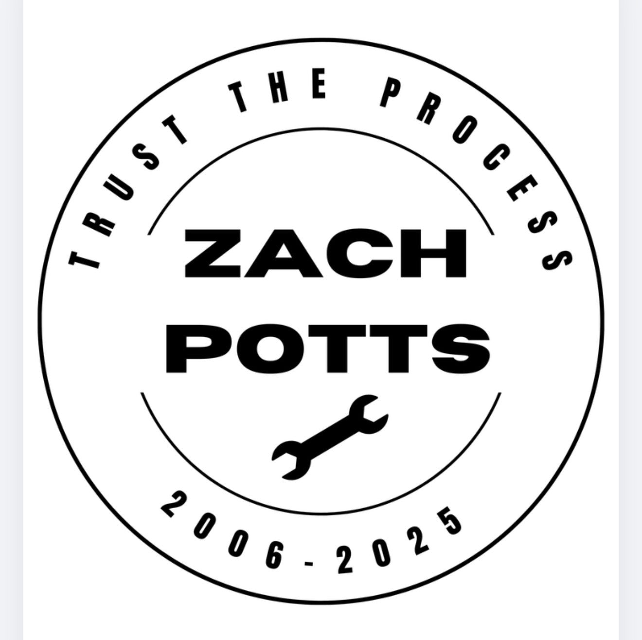ZP window sticker 12” (white)