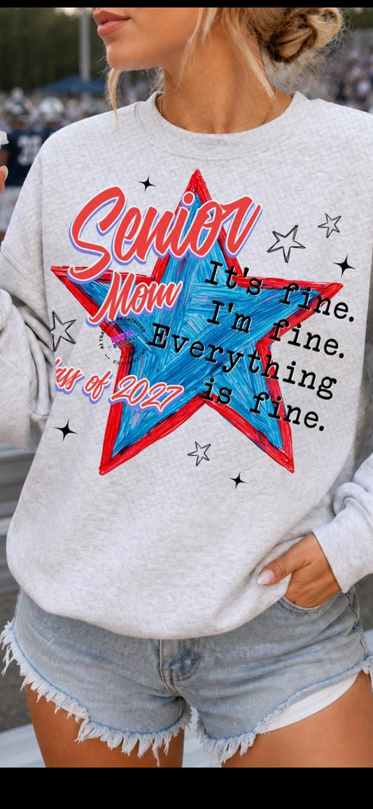 Senior mom t-shirt (star)