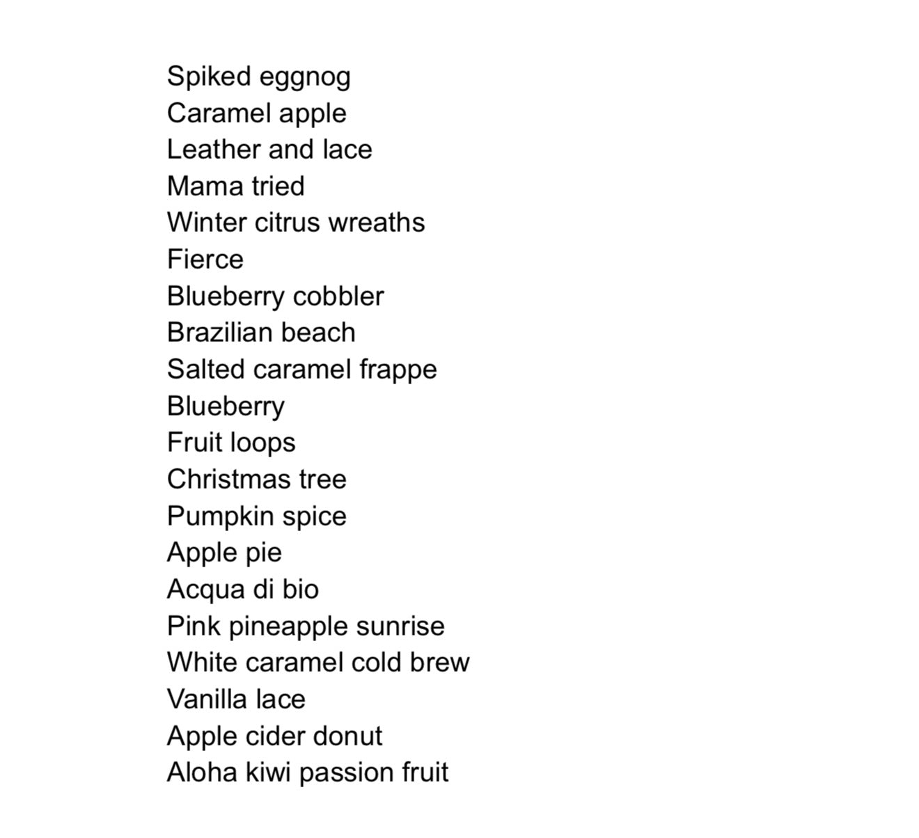 Freshie scents