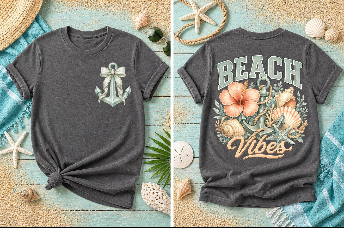 Beach vibes (double sided)