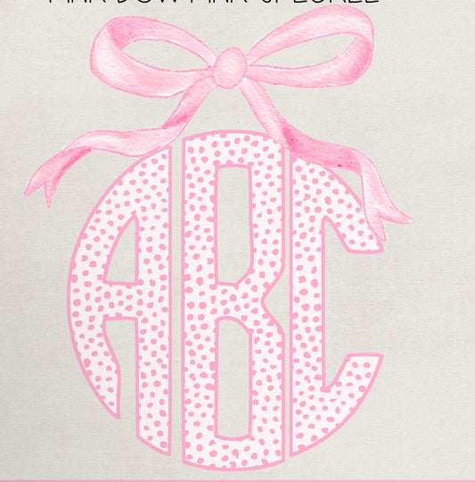 Bow monogram tshirt