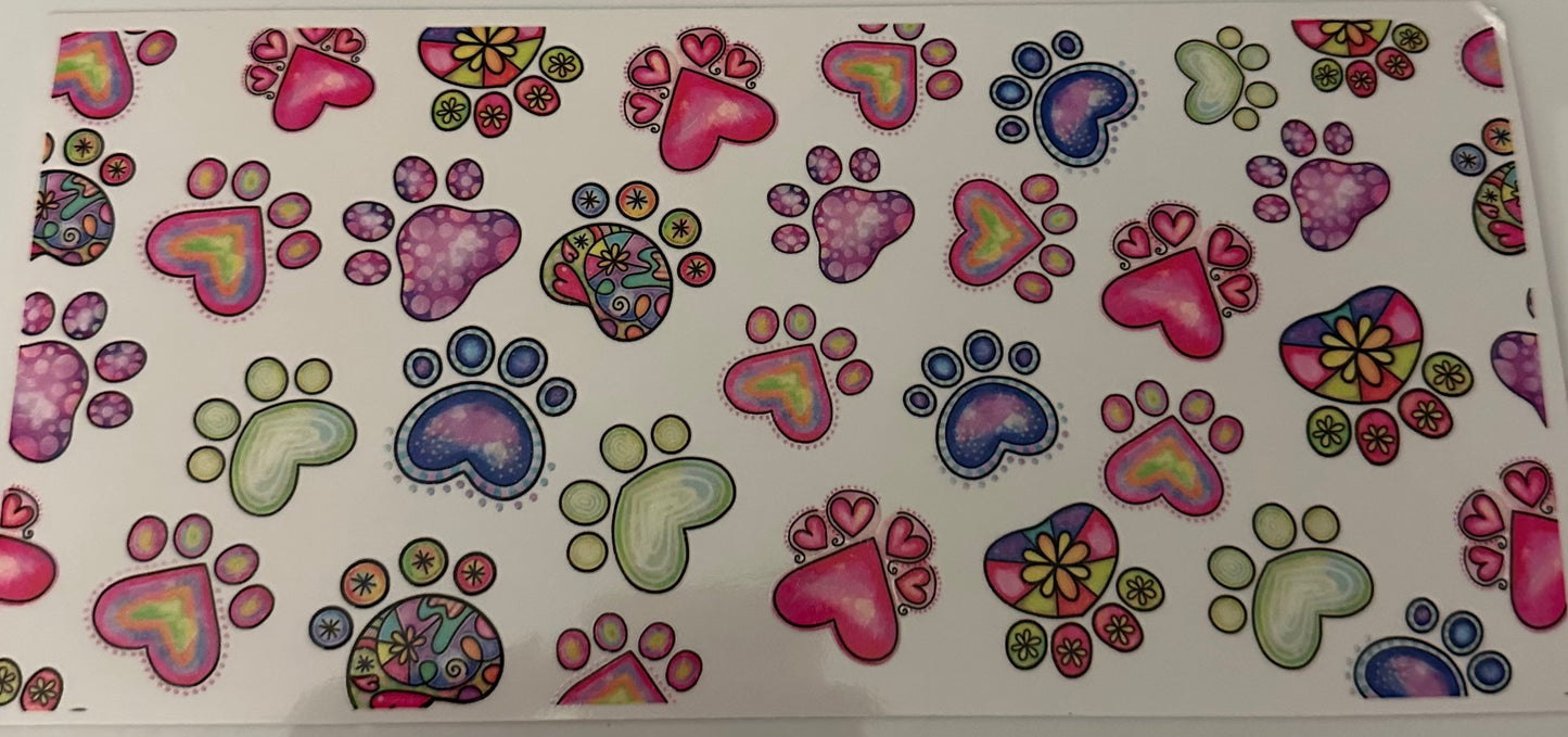 Colorful paw print