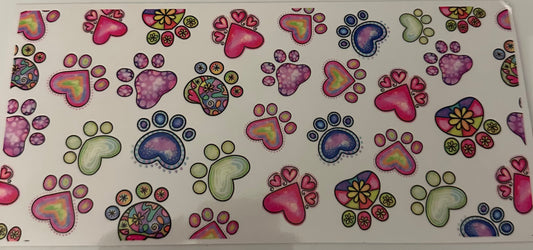 Colorful paw print