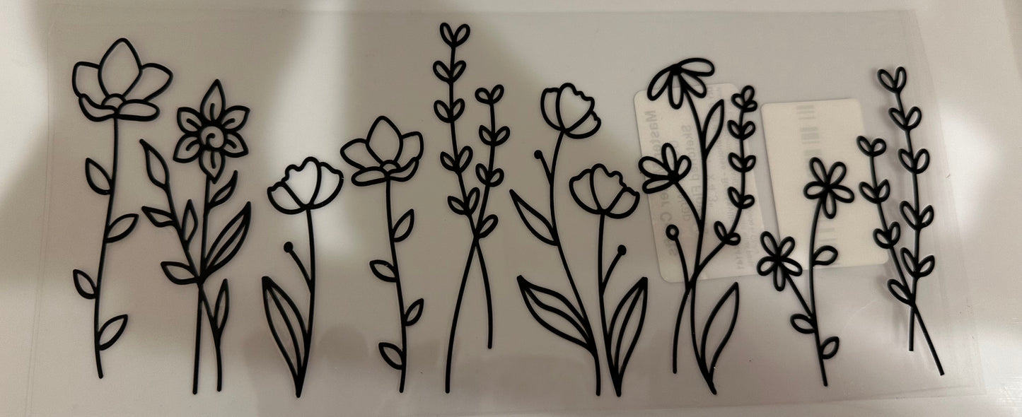 Black and white wildflowers