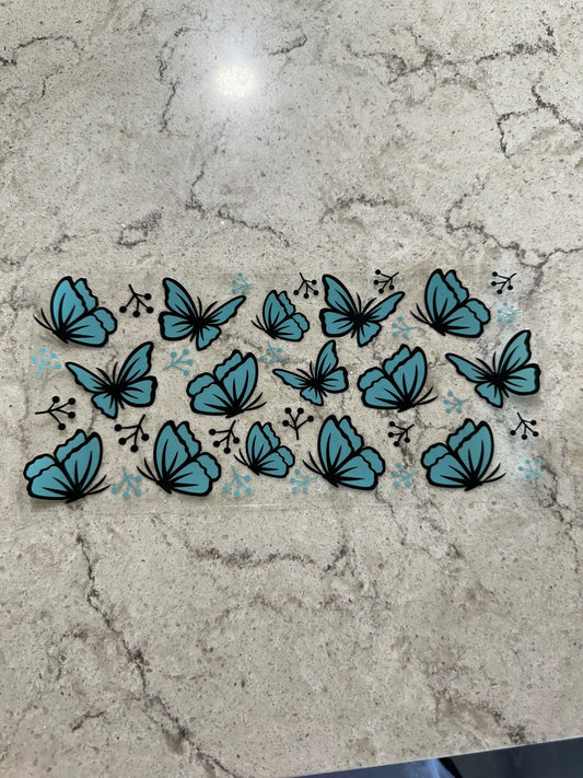 Teal butterflies