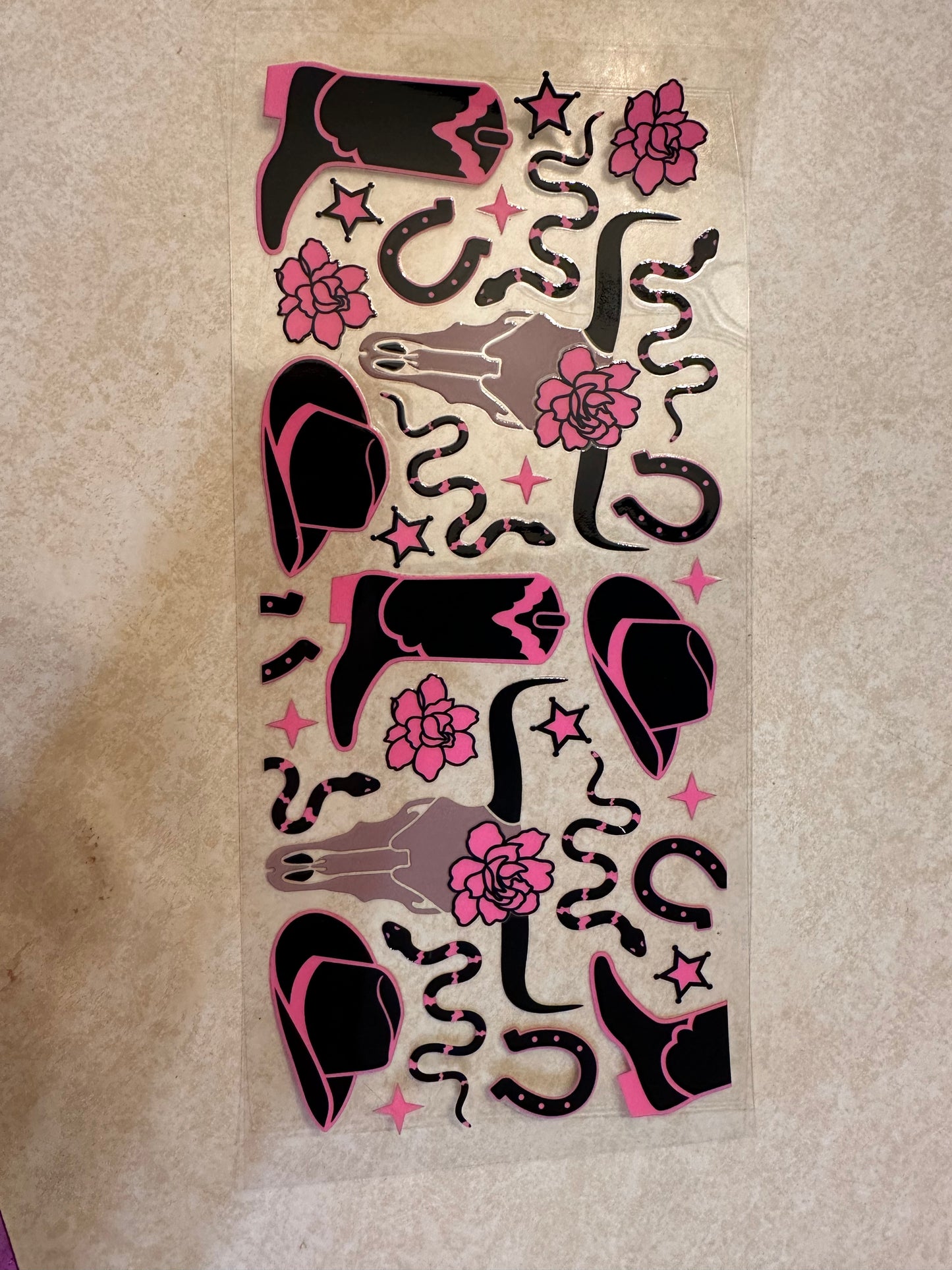 Pink/black cowboy