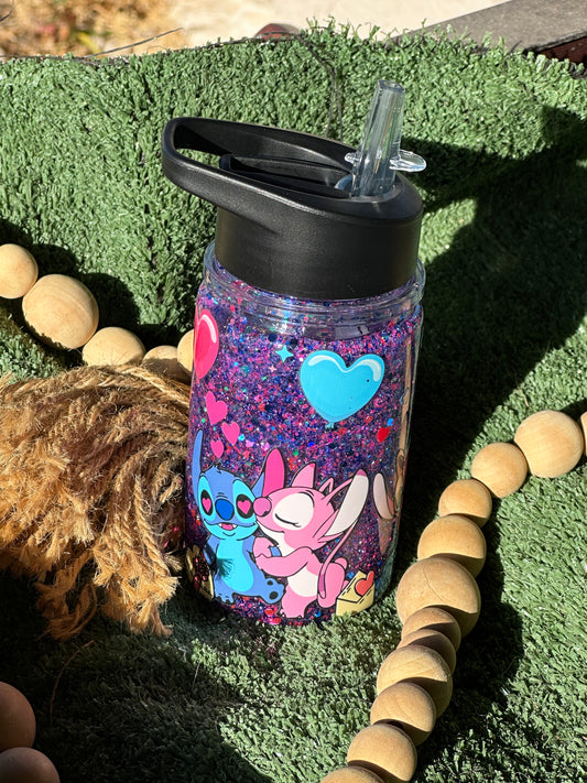 Kiddies plastic snowglobe water bottle