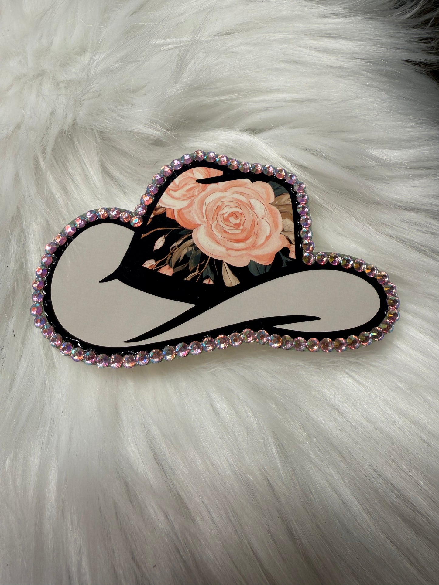 Cowboy hat w/carstock and rhinestones