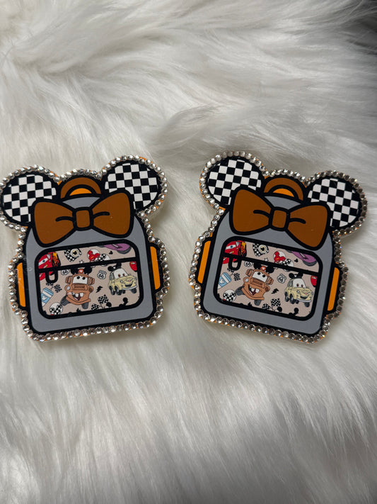 D backpack vent clips w/rhinestones