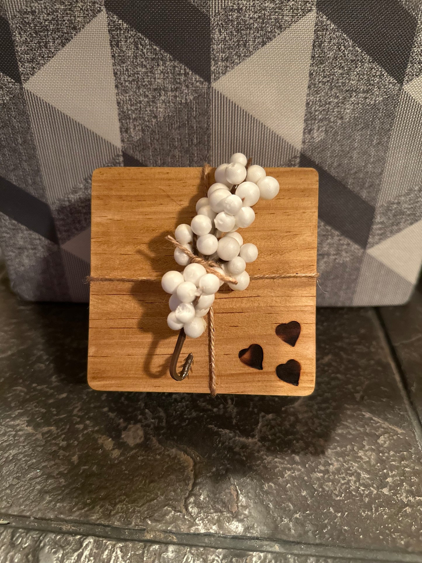Wooden initial/heart coasters