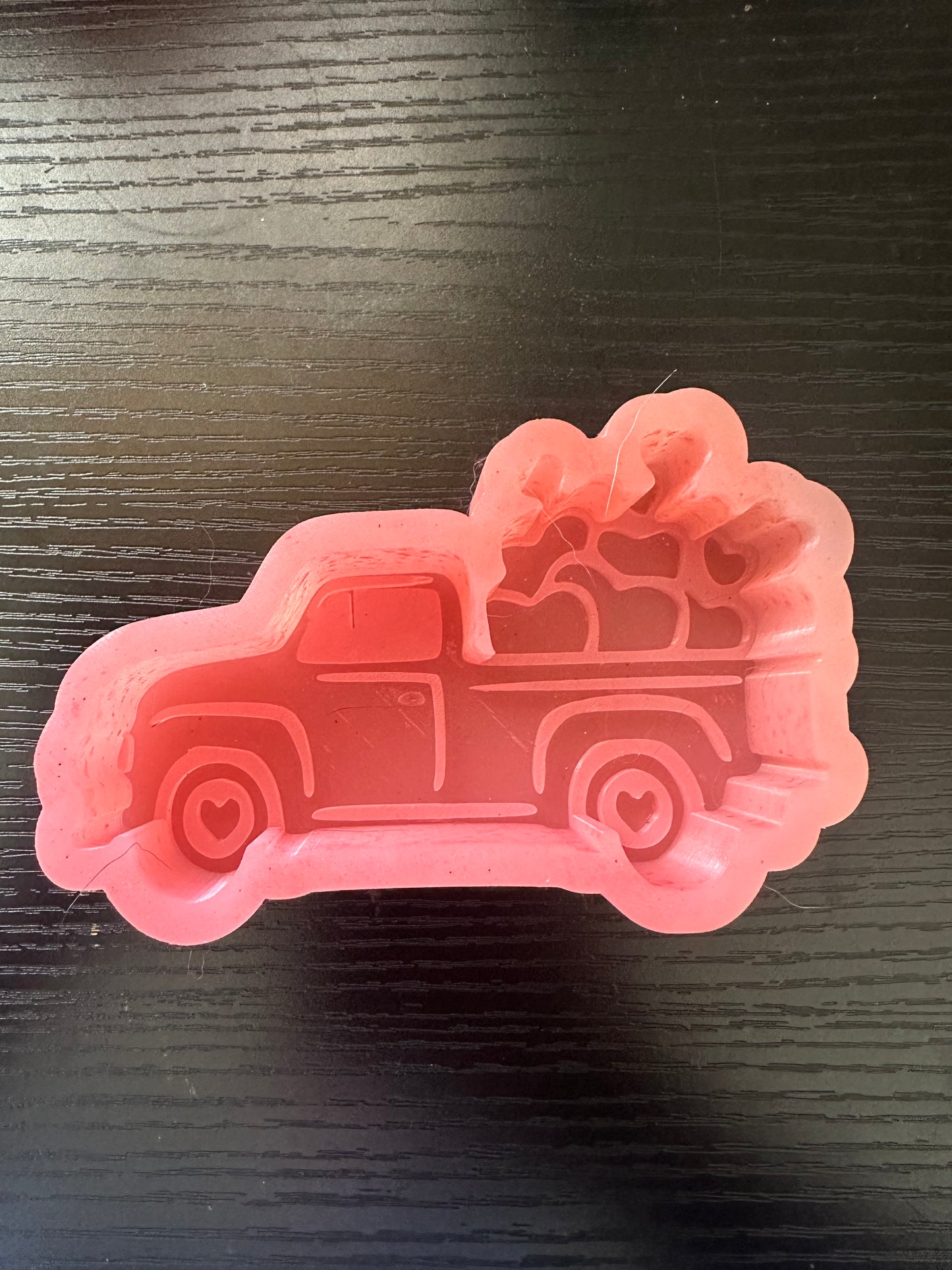 truck with hearts