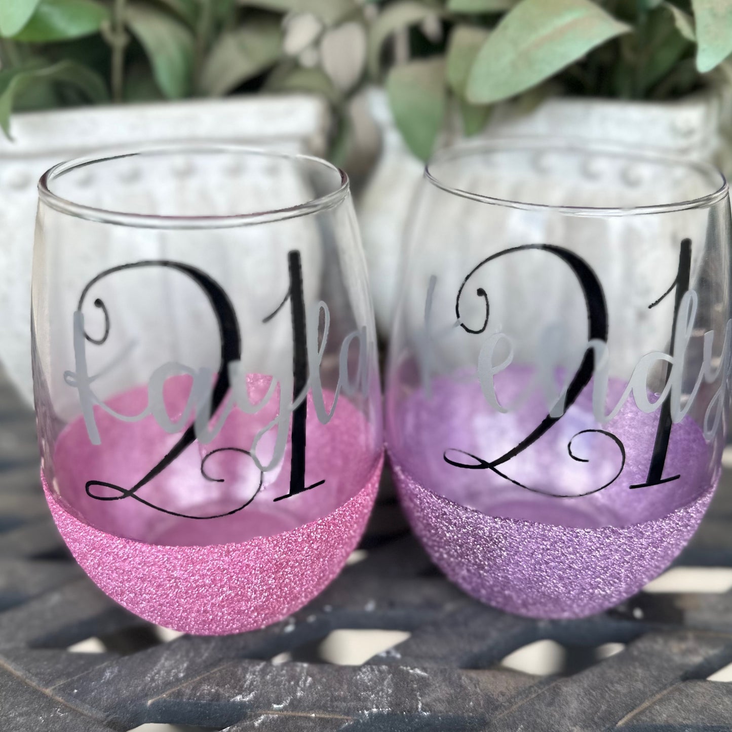 Stemless wine glass