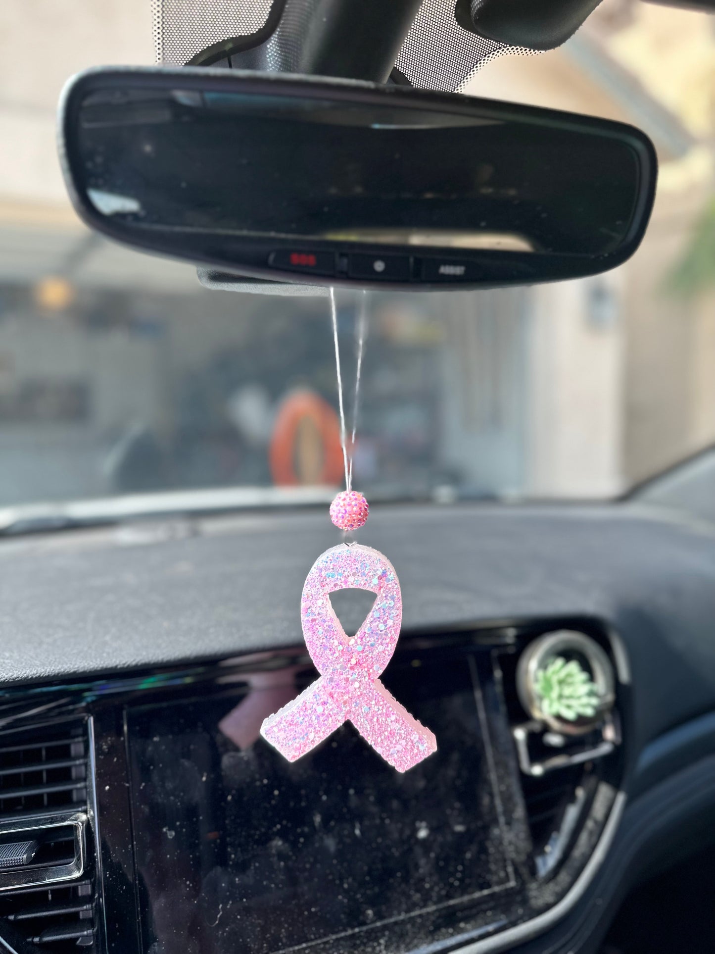 Breast Cancer Ribbon freshie